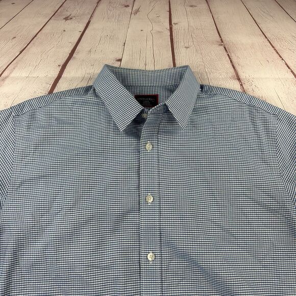 UNTUCKIT Wrinkle-Free Shirt Gingham Check Button Down Casual Mens Size L - Picture 1 of 8